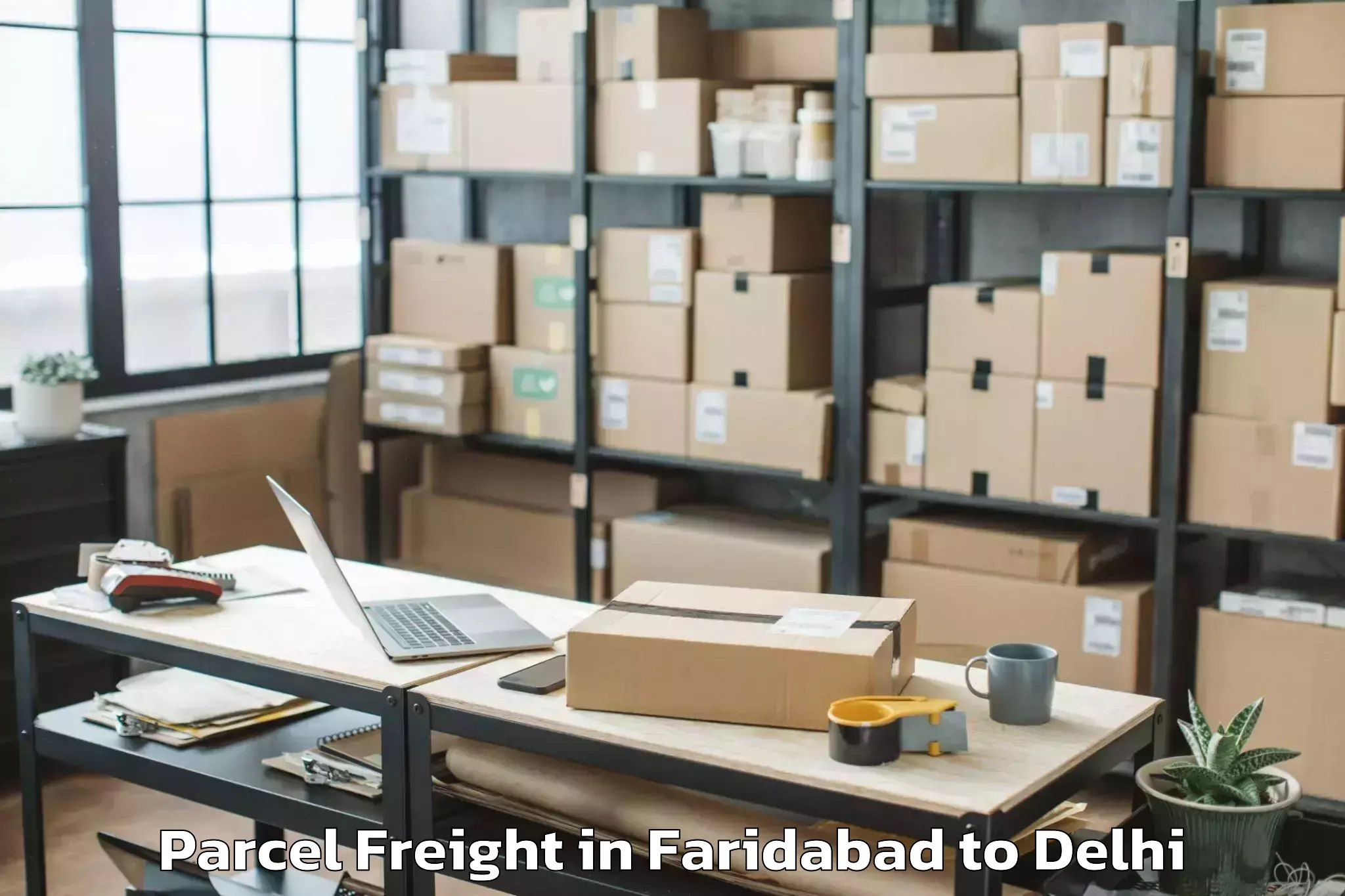 Top Faridabad to Burari Parcel Freight Available